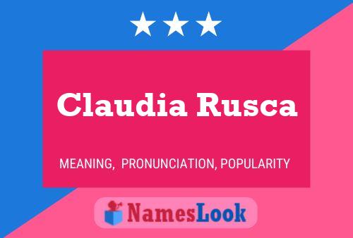 Claudia Rusca Name Poster