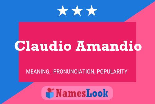 Claudio Amandio Name Poster