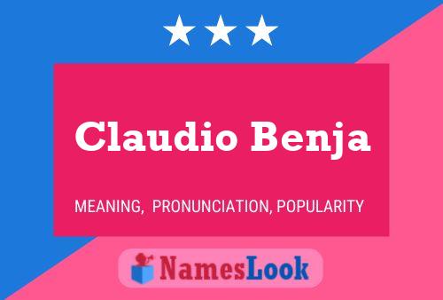 Claudio Benja Name Poster