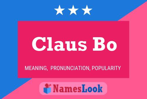 Claus Bo Name Poster