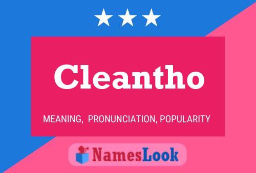 Cleantho Name Poster