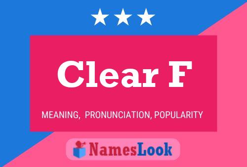 Clear F Name Poster