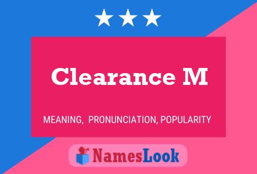 Clearance M Name Poster