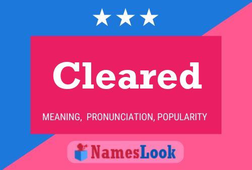 Cleared Name Poster