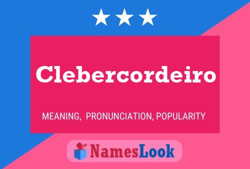 Clebercordeiro Name Poster