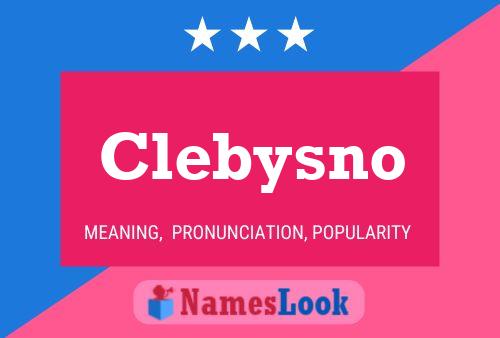 Clebysno Name Poster