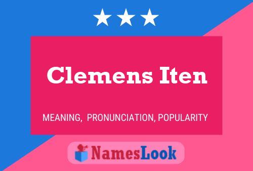 Clemens Iten Name Poster