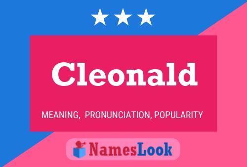 Cleonald Name Poster