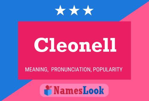 Cleonell Name Poster