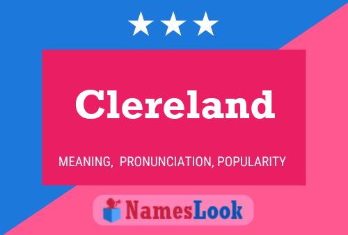 Clereland Name Poster