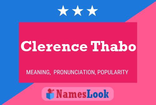 Clerence Thabo Name Poster