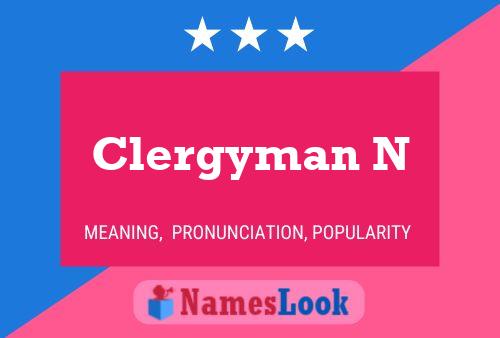 Clergyman N Name Poster