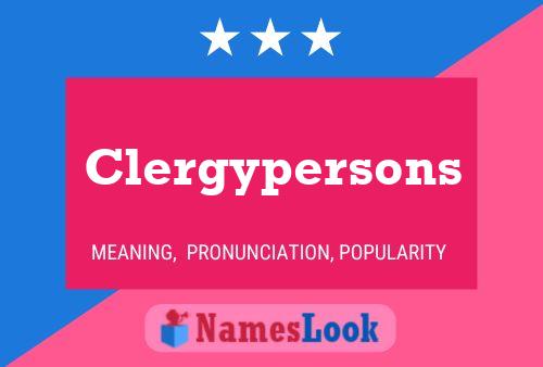 Clergypersons Name Poster