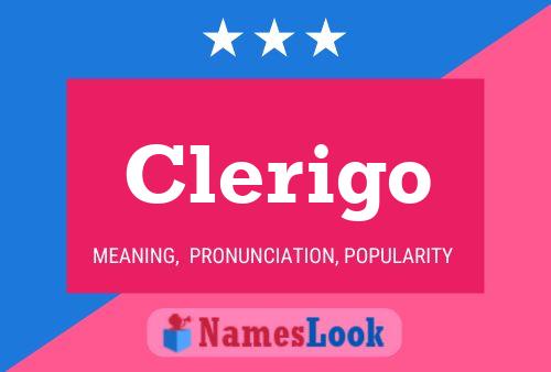 Clerigo Name Poster