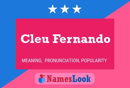 Cleu Fernando Name Poster