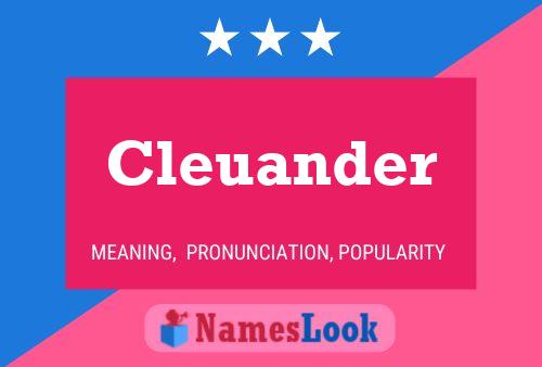 Cleuander Name Poster