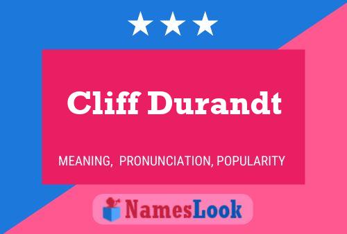 Cliff Durandt Name Poster