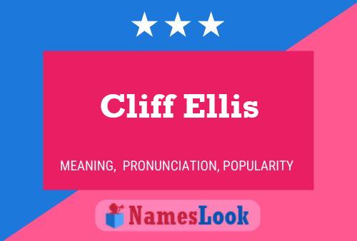 Cliff Ellis Name Poster