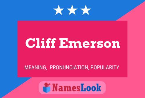 Cliff Emerson Name Poster