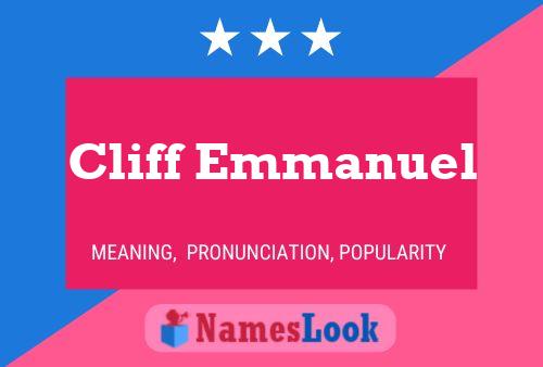 Cliff Emmanuel Name Poster