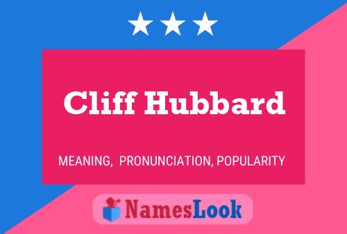 Cliff Hubbard Name Poster