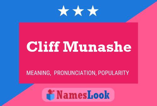 Cliff Munashe Name Poster