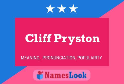 Cliff Pryston Name Poster