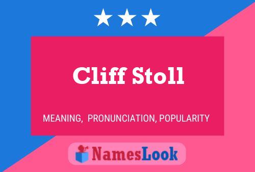 Cliff Stoll Name Poster