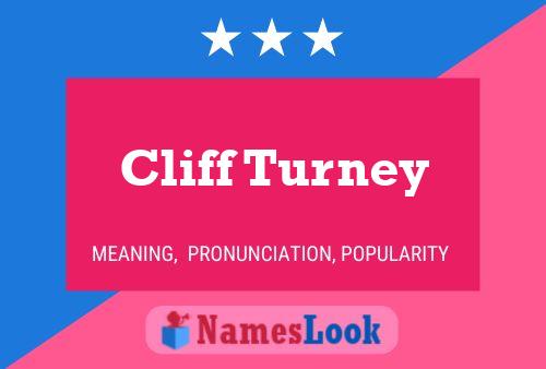 Cliff Turney Name Poster