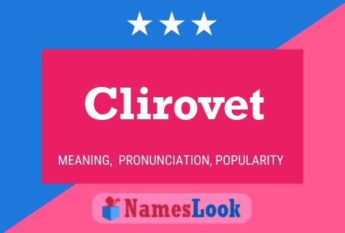 Clirovet Name Poster