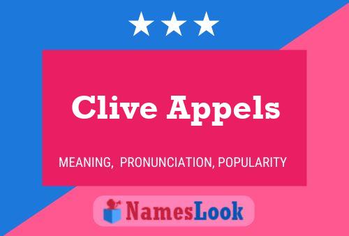 Clive Appels Name Poster