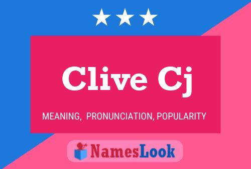 Clive Cj Name Poster