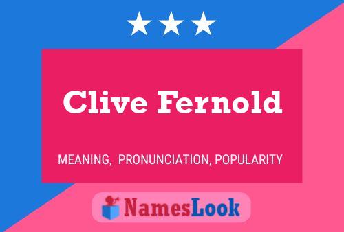 Clive Fernold Name Poster