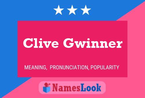 Clive Gwinner Name Poster