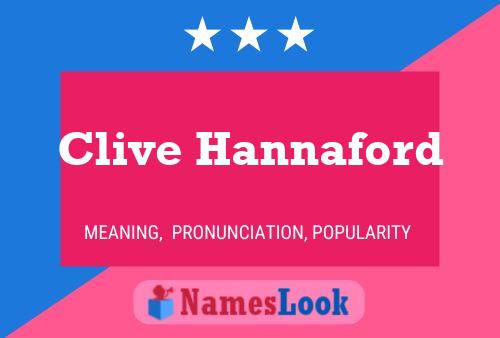 Clive Hannaford Name Poster