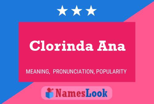 Clorinda Ana Name Poster