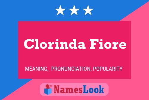 Clorinda Fiore Name Poster