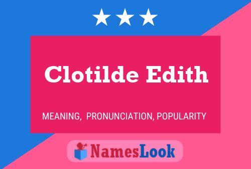 Clotilde Edith Name Poster