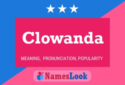 Clowanda Name Poster