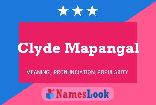 Clyde Mapangal Name Poster