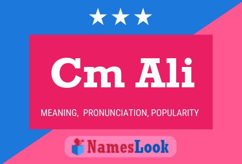 Cm Ali Name Poster