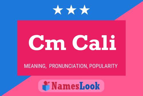 Cm Cali Name Poster