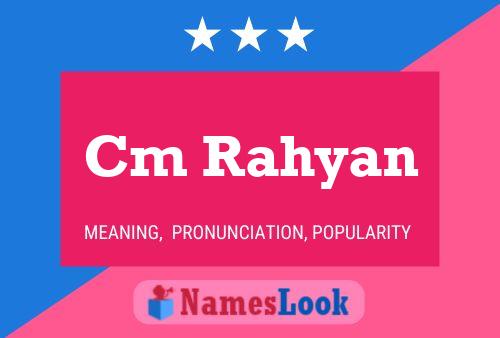 Cm Rahyan Name Poster