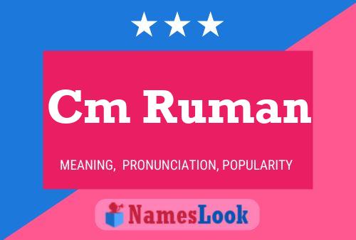 Cm Ruman Name Poster