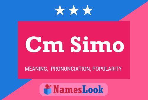 Cm Simo Name Poster