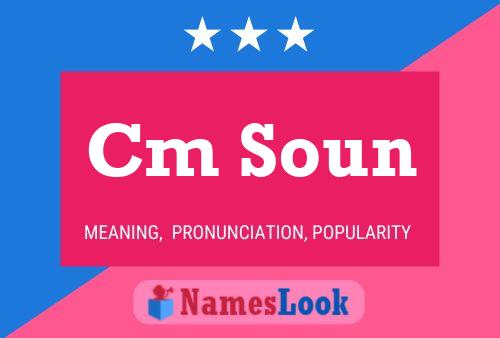 Cm Soun Name Poster