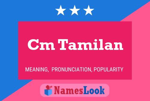 Cm Tamilan Name Poster