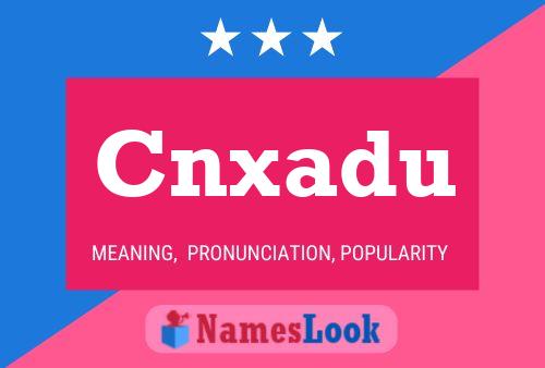 Cnxadu Name Poster