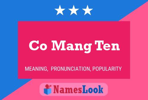 Co Mang Ten Name Poster