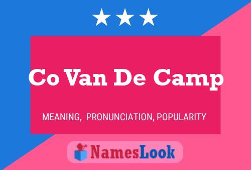 Co Van De Camp Name Poster